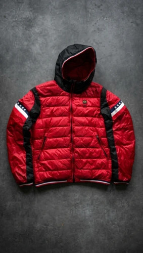 Vintage blauer pufferjacke - vintage,