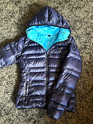 Blauer damen daunenjacke - blauer,