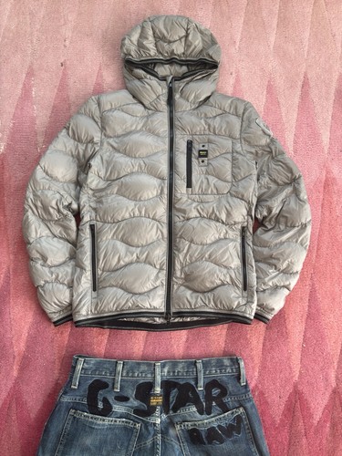 Blauer herren daunenjacke - herren, mit