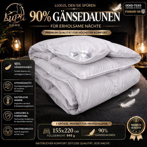 Daunendecke 155x220 - , 90%